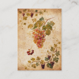 Vintage Traubenkunst Visitenkarte