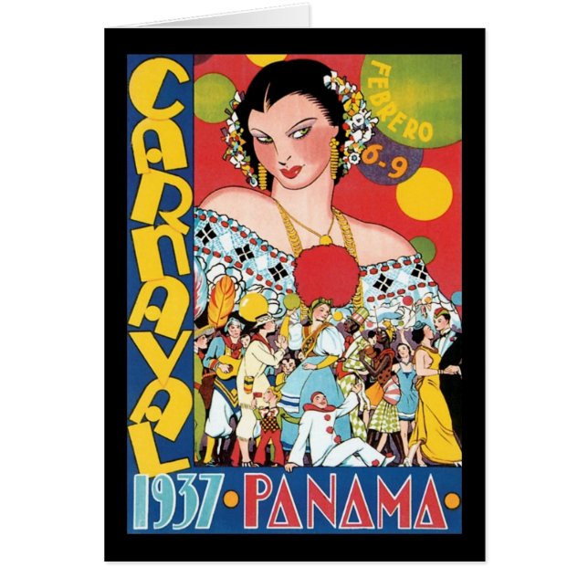 Vintage Travel 1937 Panama Karneval Party Frau (Vorne)