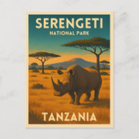 Vintage Travel Africa Serengeti Nationalpark