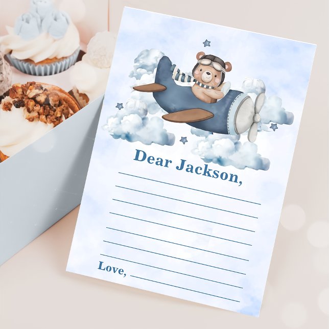 Vintage Travel Airplane Time Capsule Note Messages Einladung (Von Creator hochgeladen)