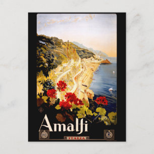 Vintage Travel Amalfi Italien Küste Postkarte