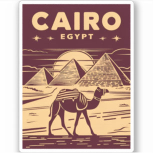 Vintage Travel Ancient Ägypten Pyramide Retro Graf Aufkleber