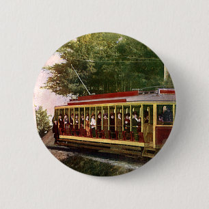 Vintage Travel and Transportation Electric Trolley Button