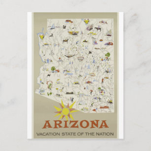 Vintage Travel Arizona Postkarte