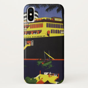 Vintage Travel, Art Deco Cruise Ship in Port Case-Mate iPhone Hülle