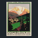 Vintage Travel Art Deco Poster Combloux, Frankreic<br><div class="desc">Ein Reproduktionsdruck eines Art-Déco-Posters aus den 1920er Jahren, das den Tourismus in Combloux (bei Chamonix), Savoy, Mont-Blanc, Frankreich fördert, wurde digital renoviert, um die Originalfarben noch besser herauszuheben und so viele Unvollkommenheiten wie möglich zu beheben. Bitte passen Sie die Postergröße, Textur, Rahmen und/oder Rahmen an, um Ihren Geschmack zu Anzug...</div>