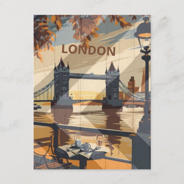 Vintage Travel Ästhetik London Postcard Postkarte (Vorderseite)