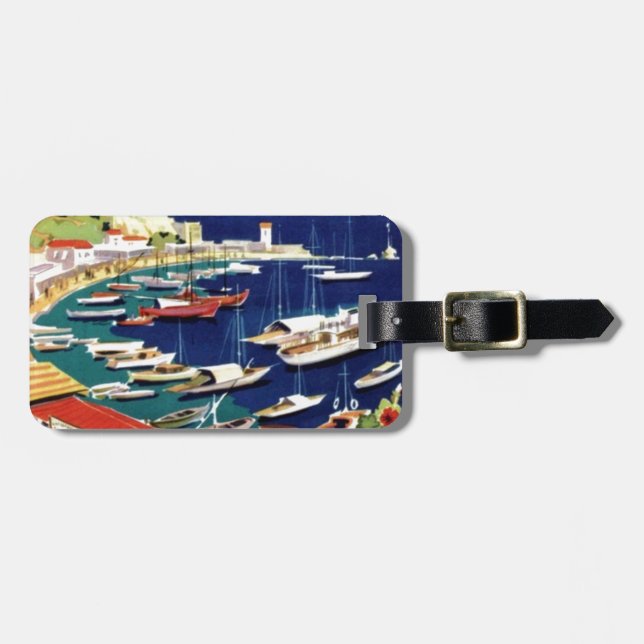 Vintage Travel Athens Griechenland Gepäckanhänger (Vorderseite horizontal)