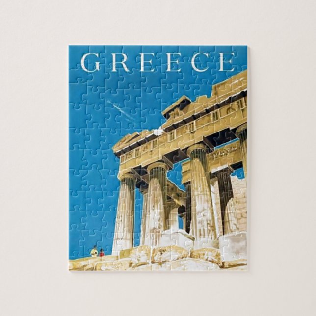 Vintage Travel Athens Griechenland Parthenon Tempe (Vertikal)