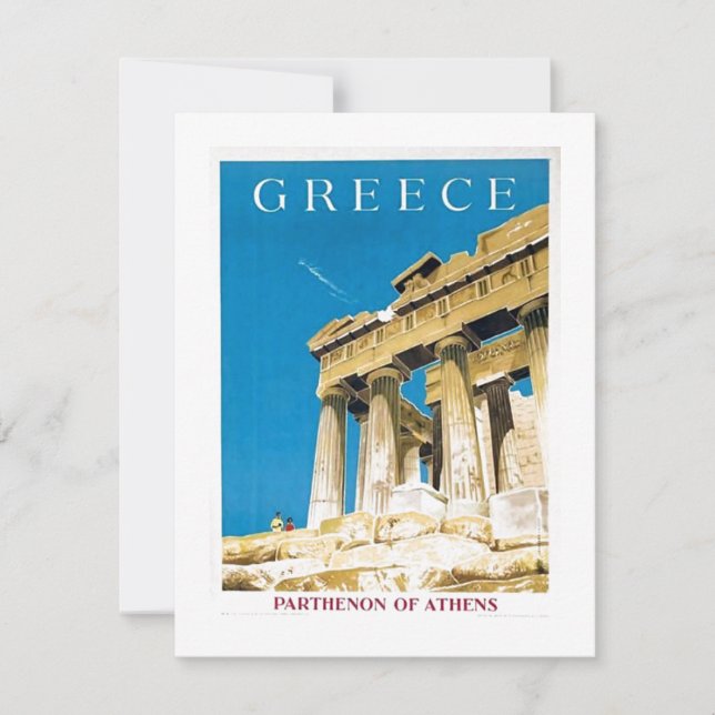 Vintage Travel Athens Griechenland Parthenon Tempe (Vorderseite)