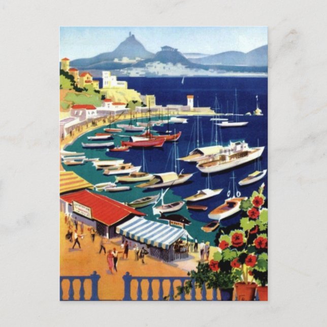 Vintage Travel Athens Griechenland Postkarte (Vorderseite)