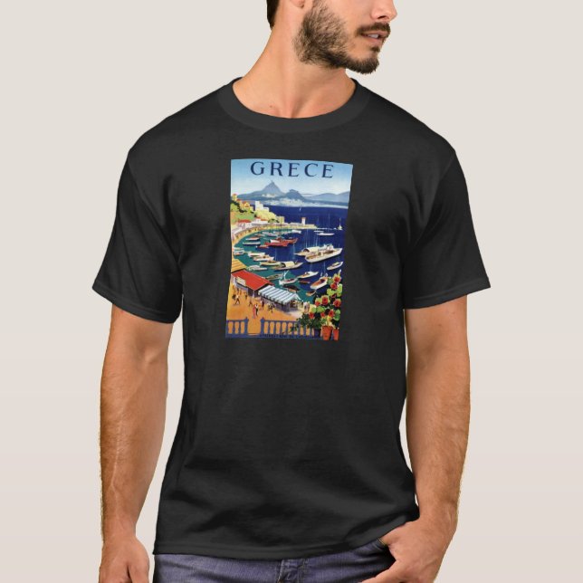 Vintage Travel Athens Griechenland T-Shirt (Vorderseite)