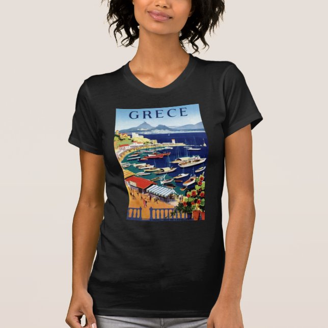 Vintage Travel Athens Griechenland T-Shirt (Vorderseite)