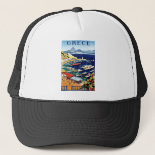 Vintage Travel Athens Griechenland Truckerkappe