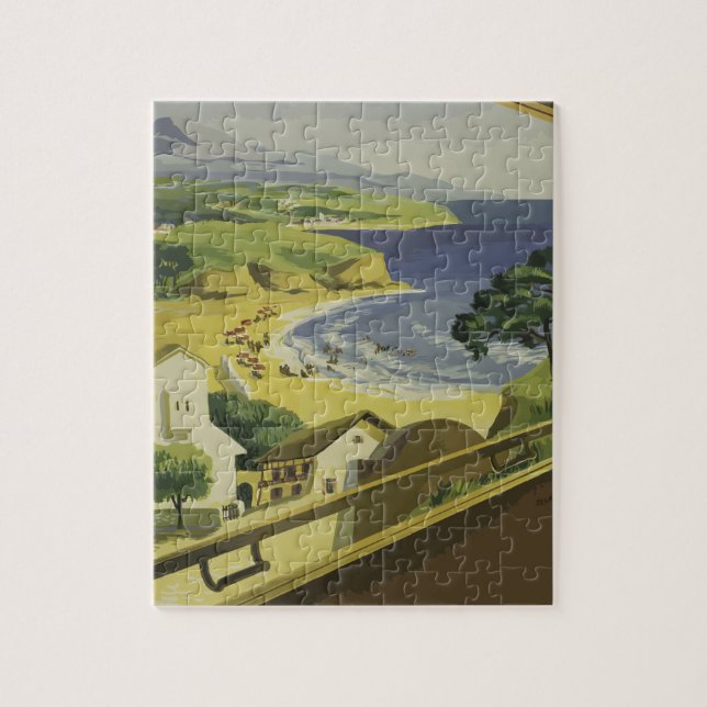 Vintage Travel Baskische Küste Frankreich (Vertikal)