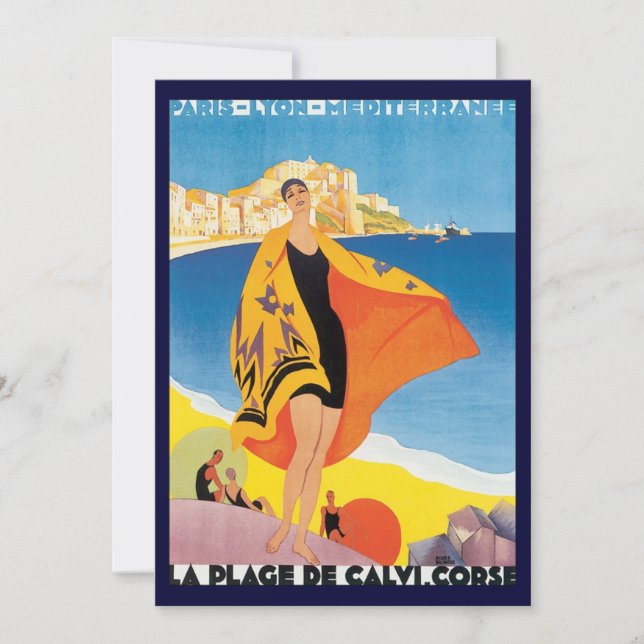 Vintage Travel, Beach Vacation at Calvi, Korsika (Vorderseite)