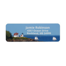 Vintage Travel Blue Ocean Lighthouse Sail LG Schri
