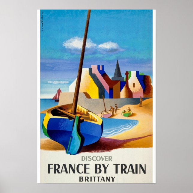 Vintage Travel - Bretagne France Poster (Vorne)