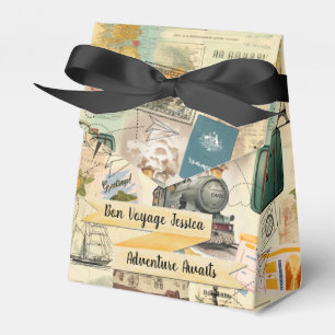 Vintage Travel Collage Geschenkschachtel