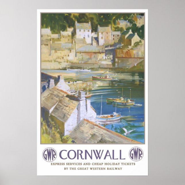 Vintage travel,Cornwall Poster (Vorne)