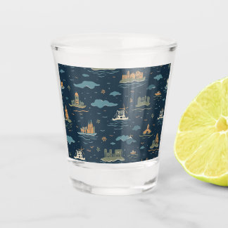 Vintage Travel Design Shot Brillen Schnapsglas