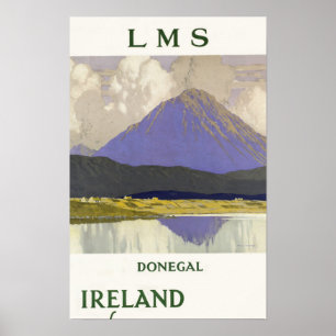 Vintage Travel Donegal Irland Poster