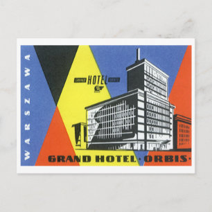 Vintage Travel Europe, Warschau (Warschau), Polen Postkarte