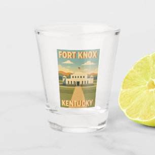 Vintage Travel Fort Knox Kentucky Retro Graphic Schnapsglas