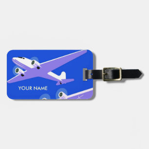 Vintage Travel Gepäck Tag Blue Gepäckanhänger
