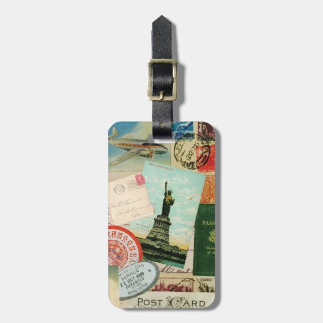 Vintage Travel...Gepäckanhänger Gepäckanhänger (Vorderseite vertikal)
