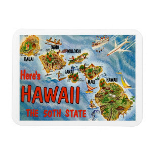 Vintage Travel Hawaii Staaten Magnet