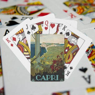 Vintage Travel, Insel Capri, Italien Spielkarten
