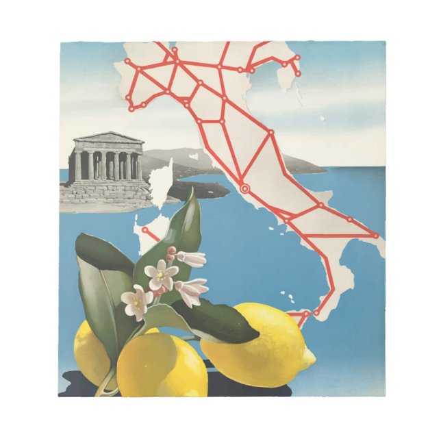 Vintage Travel Italien Notizblock (Vorderseite)
