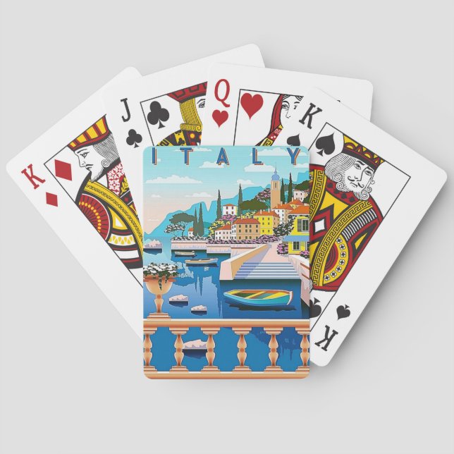 Vintage Travel Italien Spielkarten (Rückseite)