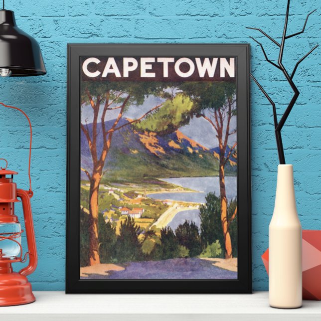 Vintage Travel, Kapstadt, eine Stadt in Südafrika Poster (Von Creator hochgeladen)