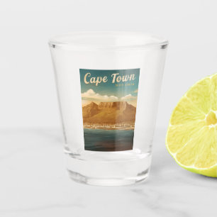 Vintage Travel Kapstadt Südafrika Retro Landschaft Schnapsglas