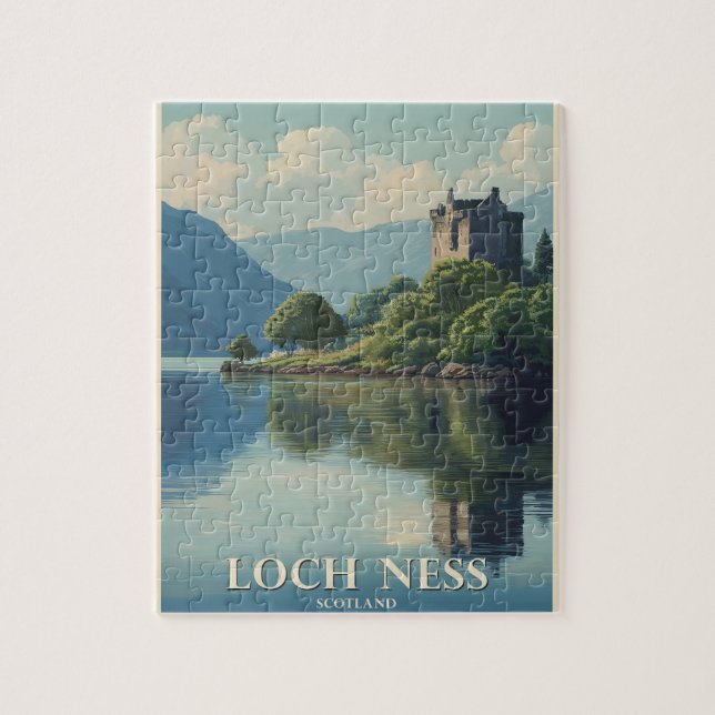 Vintage Travel Loch Ness Scotland (Vertikal)