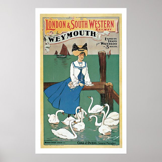 Vintage Travel, London & South Western Railway Poster (Vorne)