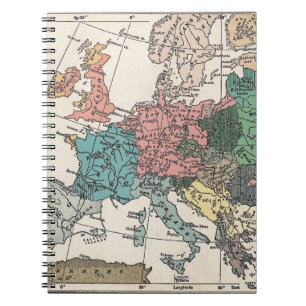 Vintage Travel Map Notizblock