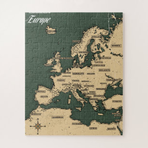 Vintage Travel Map of Europe