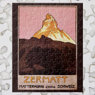 Vintage Travel, Matterhorn Mountain, Schweiz