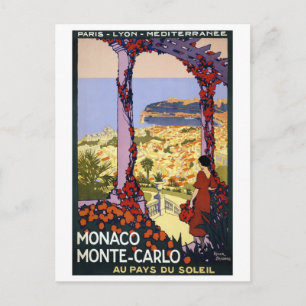 Vintage Travel - Monaco Monte-Carlo Postkarte