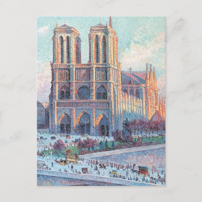 Vintage Travel Notre Dame de Paris Postkarte (Vorderseite)