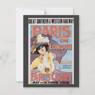 Vintage Travel, Paris, London Railroad Frau