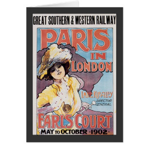 Vintage Travel, Paris, London Railroad Frau