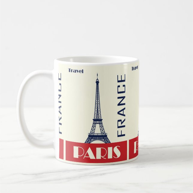 Vintage Travel Pars Frankreich Kaffeetasse (Links)