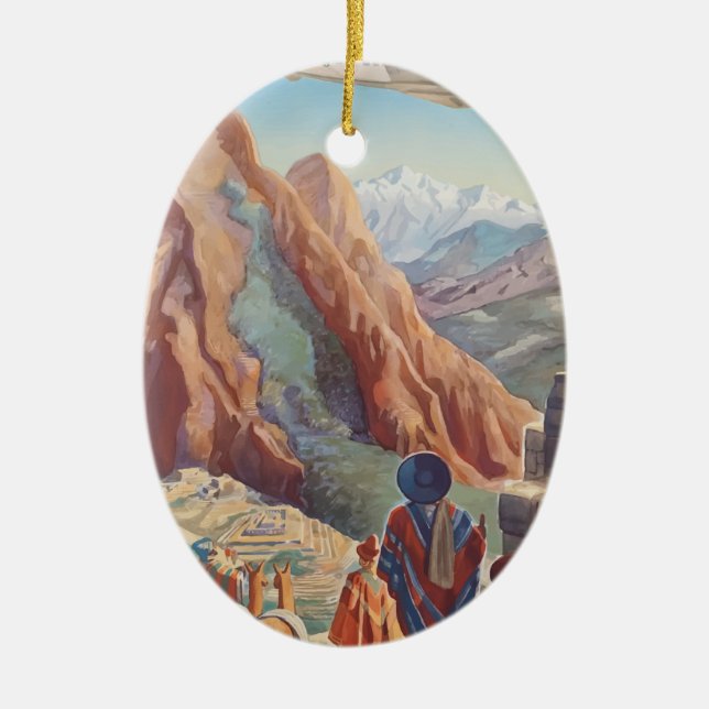 Vintage Travel Peru Keramikornament (Vorne)