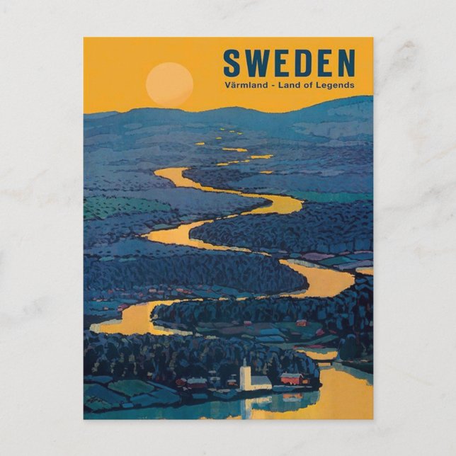 Vintage Travel Postcard - SCHWEDEN Postkarte (Vorderseite)