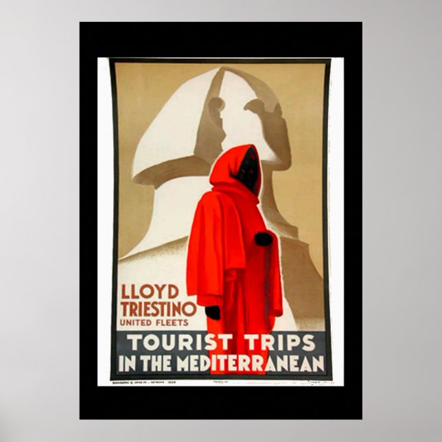 Vintage Travel Poster Ägypten Mittelmeer (Vorne)