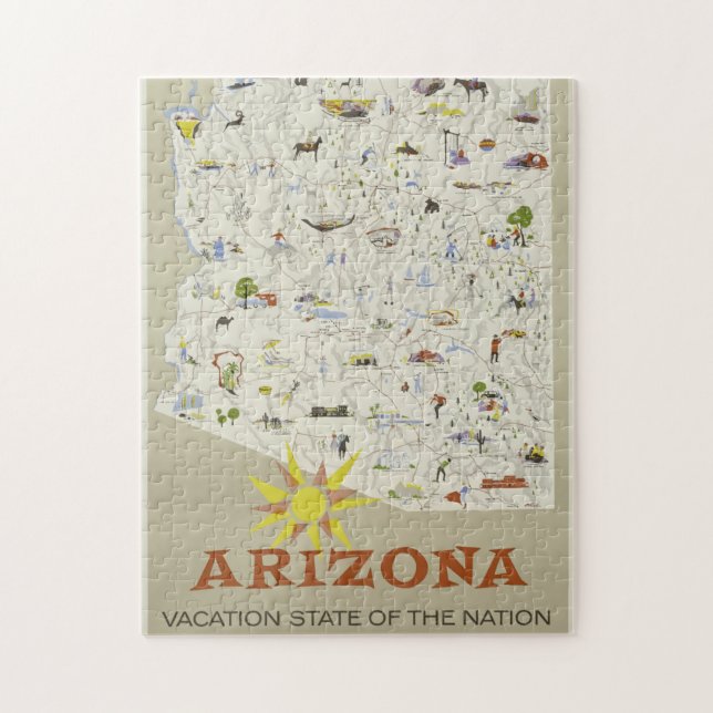 Vintage Travel Poster Arizona Poster (Vertikal)